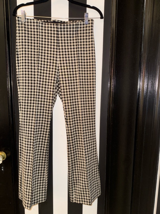 GAP Pants - GAP Black & Cream Checked Cropped Pants